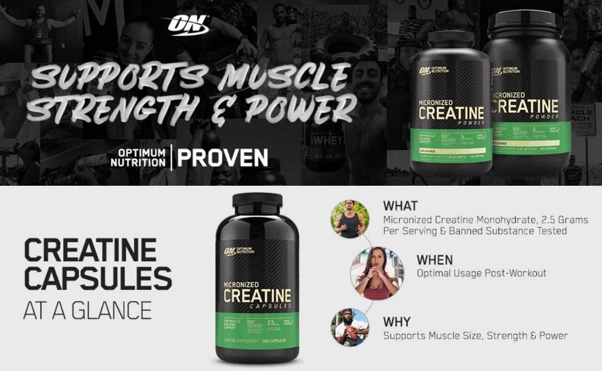 Optimum Nutrition Creatine Capsules Are Great For Muscle Growth